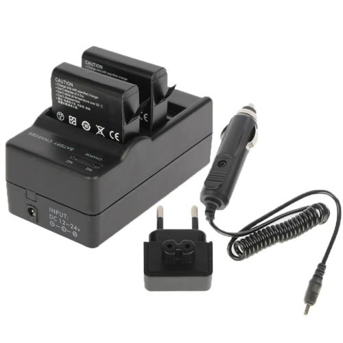 GoPro AHDBT 401 Digital Camera Double Battery Charger + Car Charger + Adapter for GoPro Hero 4