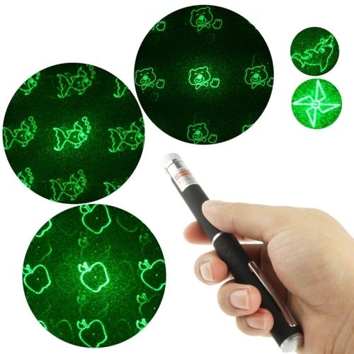 4mw 532nm Green Beam Laser Stage Pen with Apple / Goldfish / Bear / Mushroom / Windmill / Dolphin Pattern etc.
