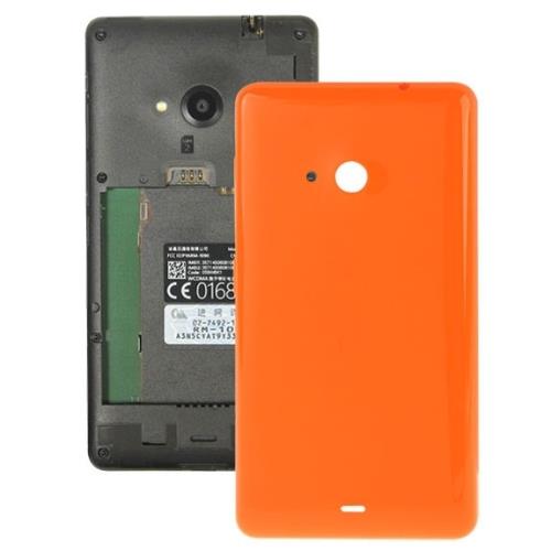 Solid Color Plastic Battery Replacement Back Cover for Microsoft Lumia 535 (Orange)