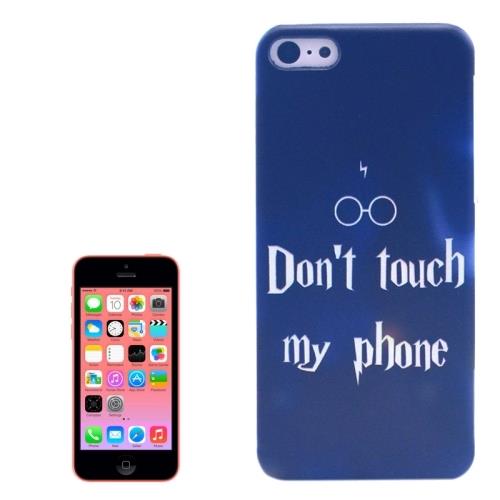 Do Not Touch My Phone Pattern Transparent Frame Colored Drawing PC Case for iPhone 5C