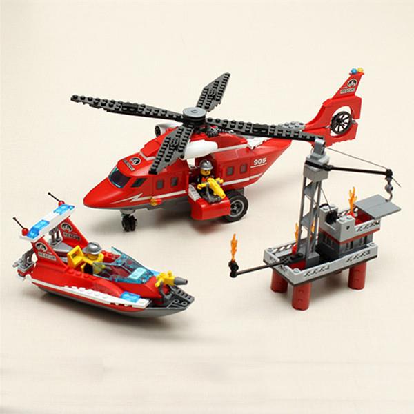 Enlighten Sea Rescue Teams Fire Rescue Blocks Children Educational Toy NO.905