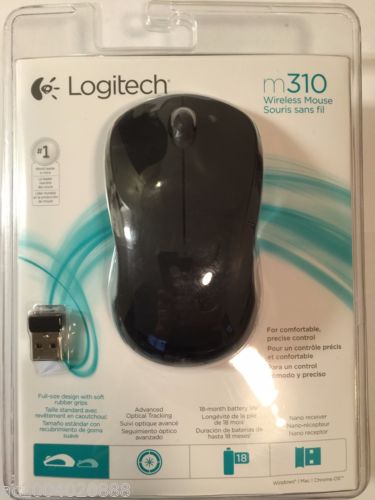 Logitech M310 Wireless Mouse   Black