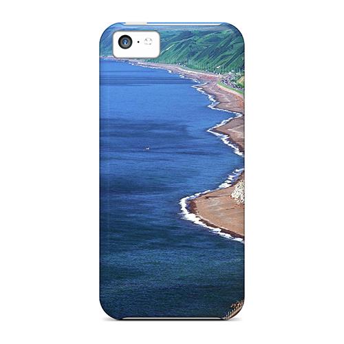 Snap on Hokkaido Coast Road Japan Cases Covers Skin Compatible With Iphone 5c