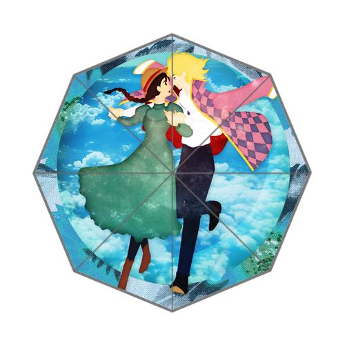 Perfect as Gift New 2014 Cartoon Howl's Moving Castle Printed 43.5 inch Wide Foldable Umbrella Anti Rain Durable Umbrella