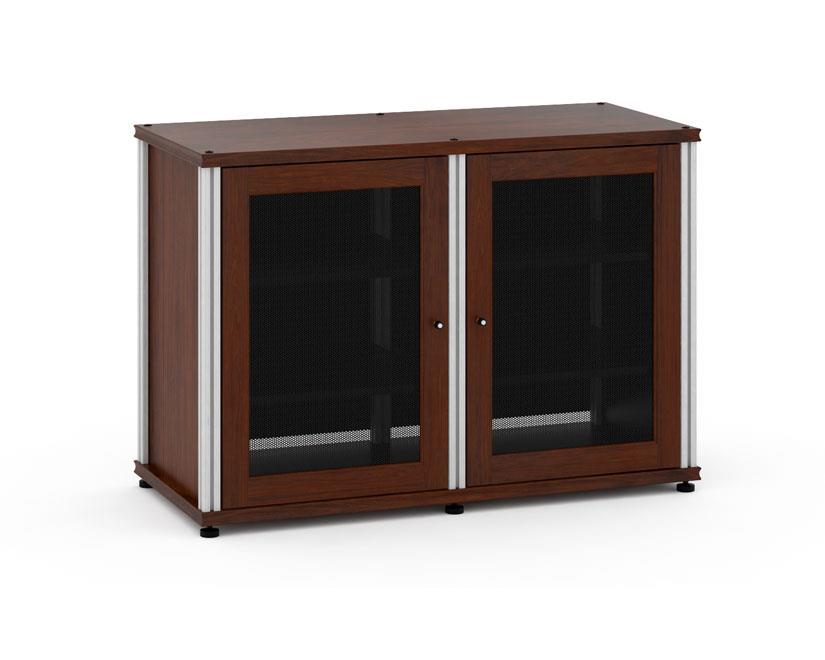 Salamander Synergy Model 323 AV Cabinet (Dark Walnut with Aluminum Posts)