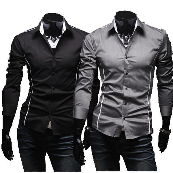 2015 mens shirts size M XXXL mixed color slim fit mens shirt fashion