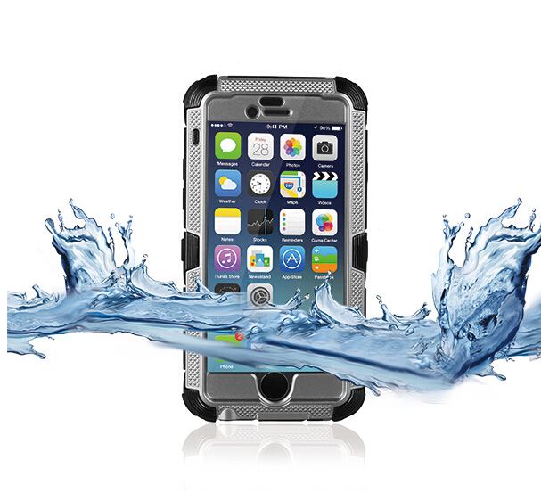 Extreme Waterproof Dirtproof Shockproof NEK Tech IP54 Waterproof Metal Aluminum Case For iPhone 6 (4.7inch) +Gorilla Glass +with Fingerprint function(silver) 
