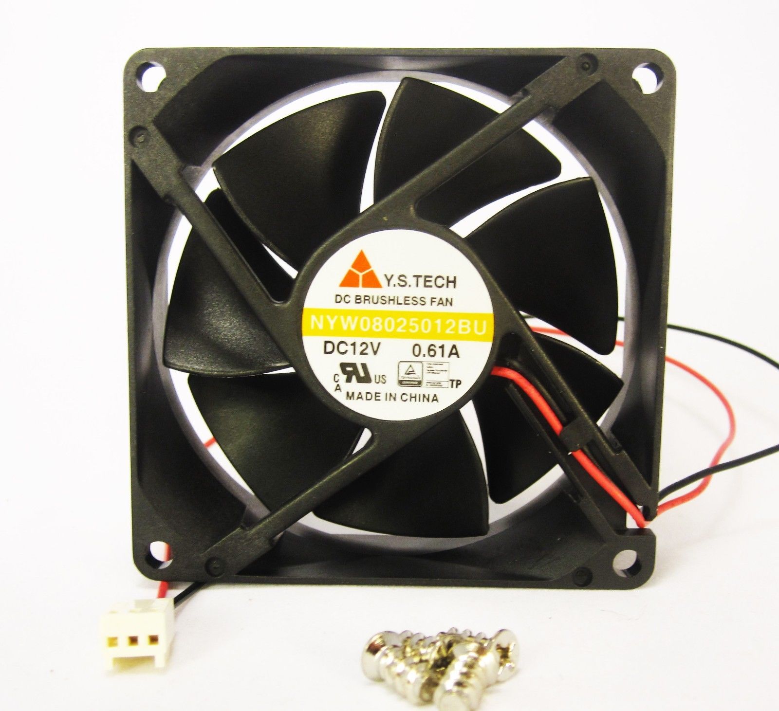 80mm 25mm Case Fan 12V 64CFM IP55 Waterproof Cooling 2 Wire Ball Brg 315*  Listed for charity