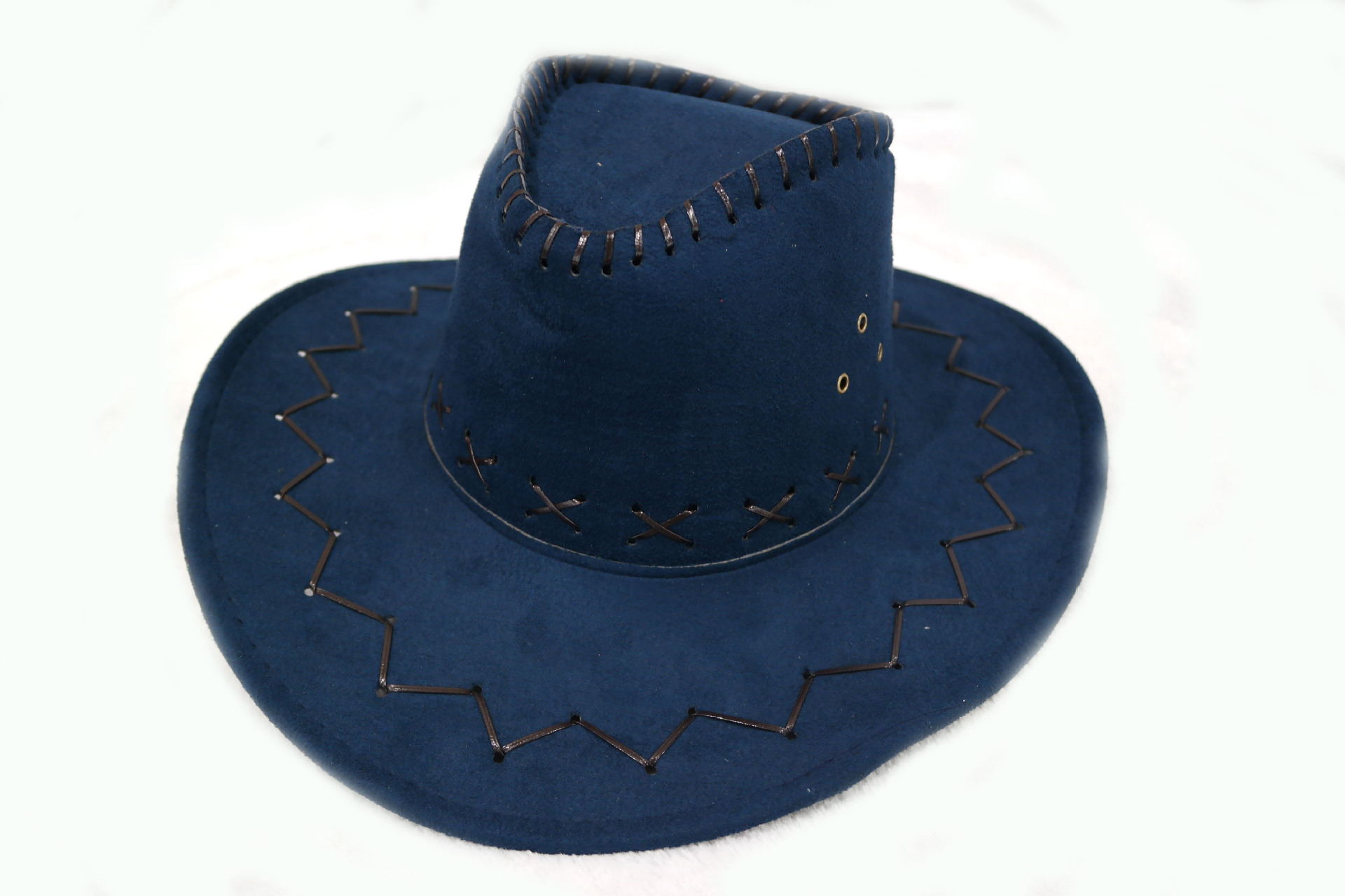 Men's Nylon cowboy hat large brimmed cap Blue