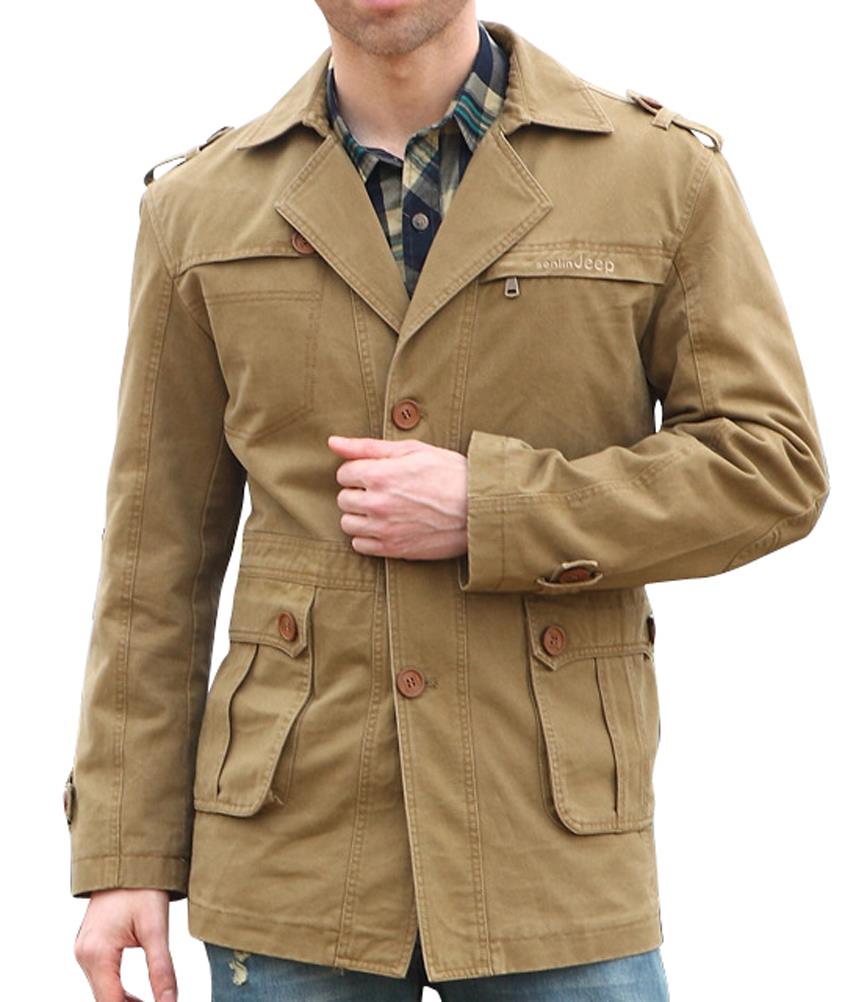 Men's 2015 new arrival jacket with pockets Green L