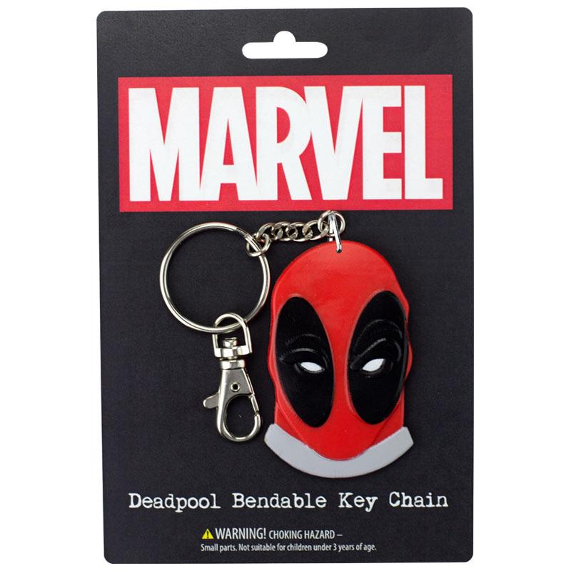 Key Chain   Marvel   Deadpool's Face Bendable New Toys Licensed krb 4612