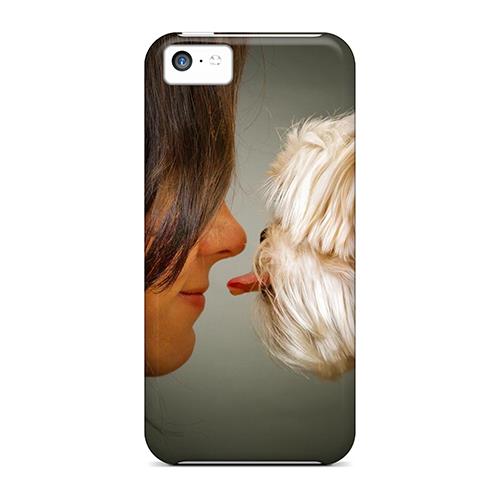 New Arrival Woman And Dog For Iphone 5c Cases Covers