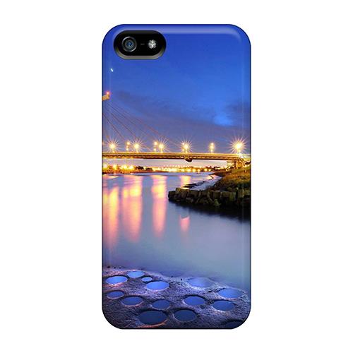 New Style Hard Case Cover For Iphone 5/5s  Beautiful Bridges Free Big City Lights