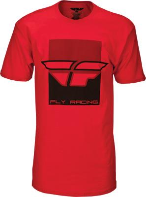 Fly Racing Color Block Tee Red L 352 0452L