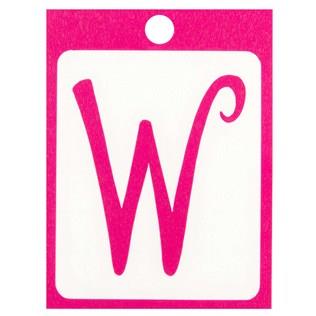 Small Hot Pink Vinyl Sophie Design Letter   W