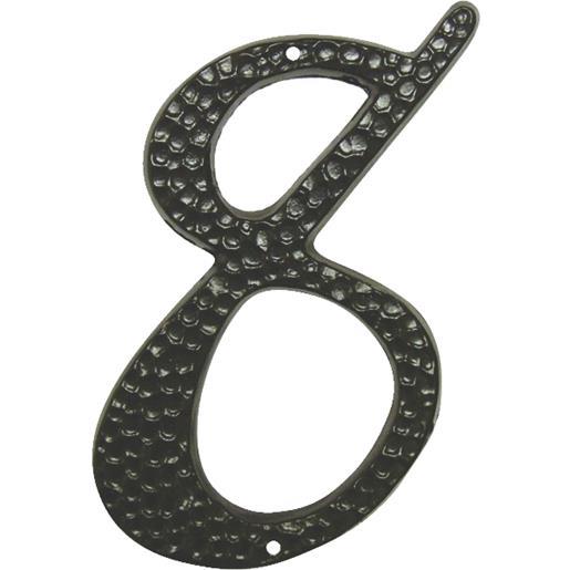 3 1/2" BLK ALUM NUMBER 8 DC 3/8