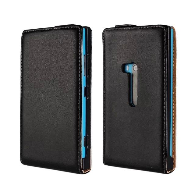 MOONCASE Cowskin Flip Leather Pouch Case Cover For Nokia Lumia 920 Black