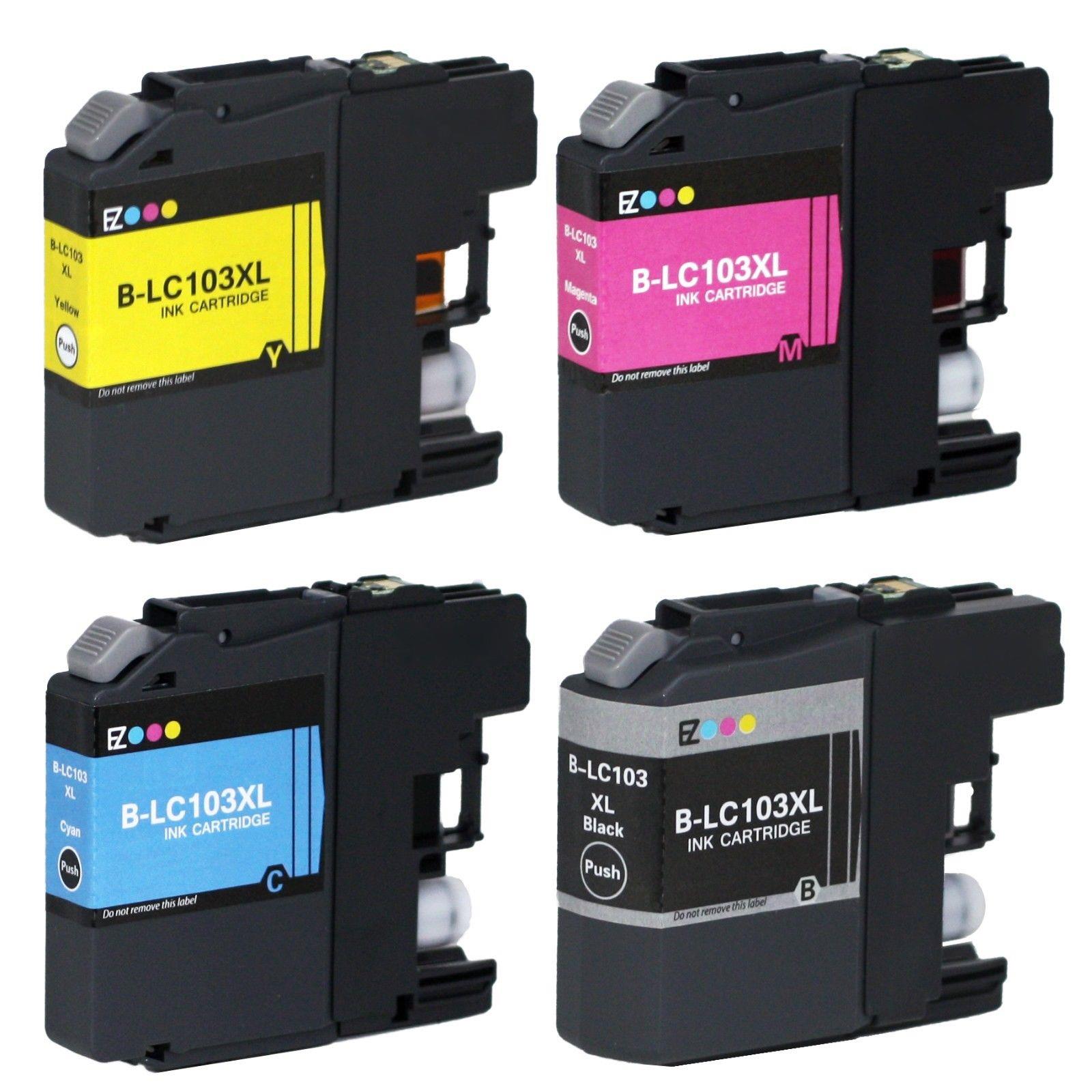 SL 4 Pk Brother LC103 Compatible Ink Cartridge For MFC J6920DW J6520DW J245 Printer