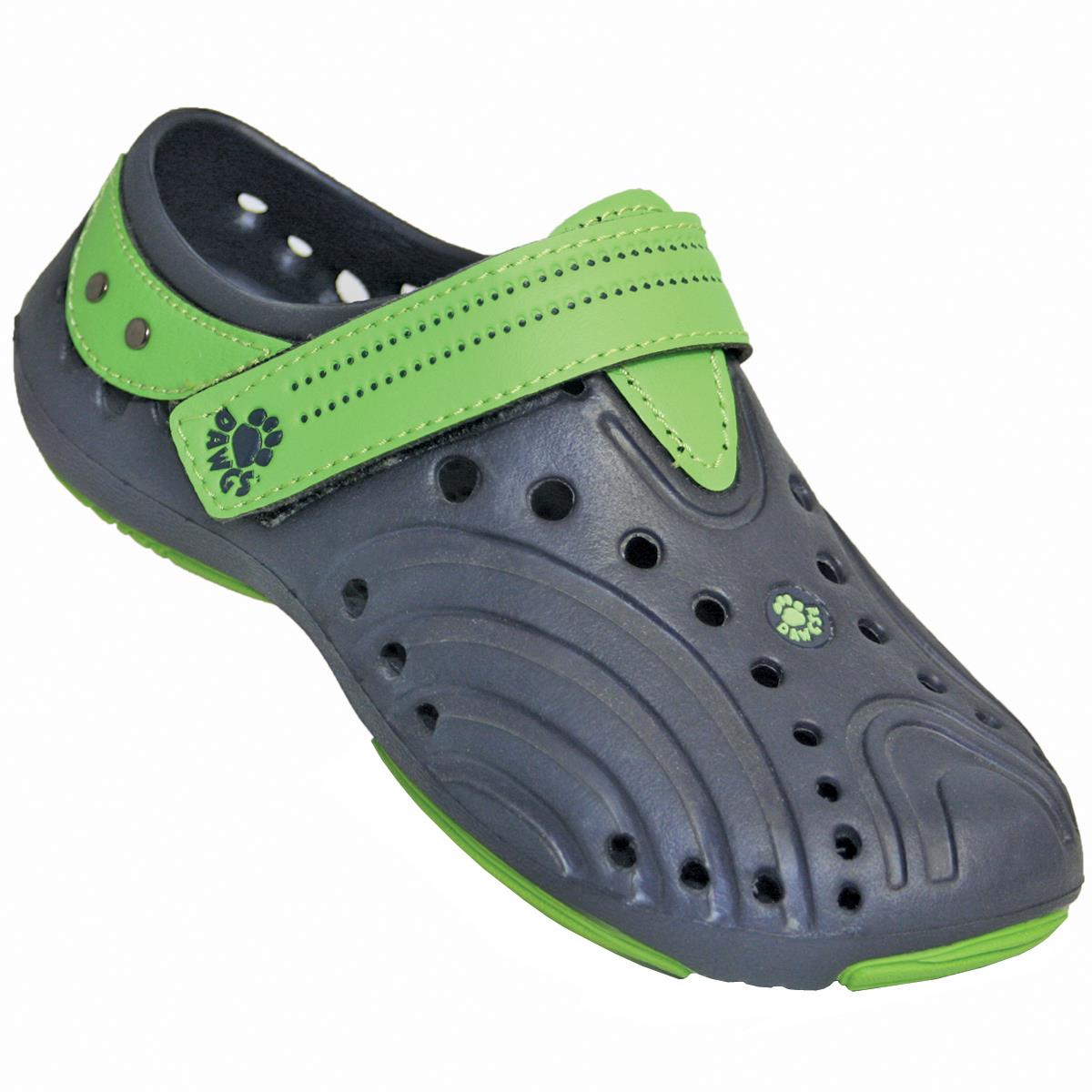 DAWGS Boy's Premium Spirit Shoes NAVY WITH LIME GREEN 12 M US