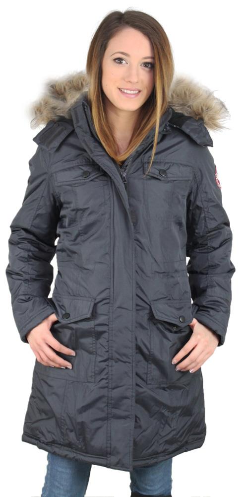 Canadian Outdoors Women's Parka Coat with Faux Fur Hood 