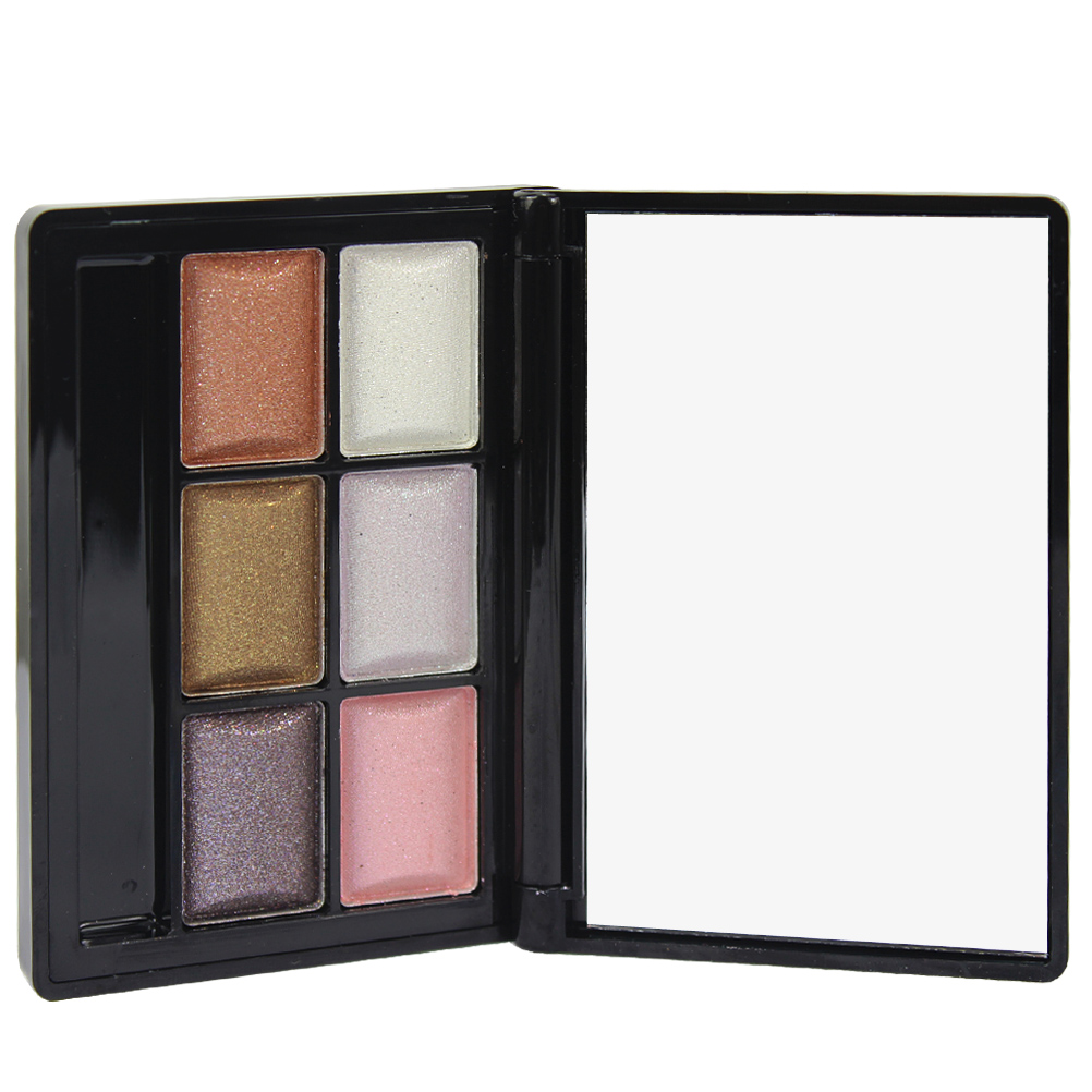 C.B.I Colorbox Bright Light Eye Shadow Palette 6 Colors Makeup Brush Set (#4)