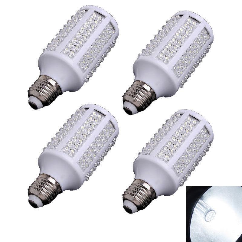 4x E27 220V 7W LED Corn Light Bulb Lamp 166 LED White