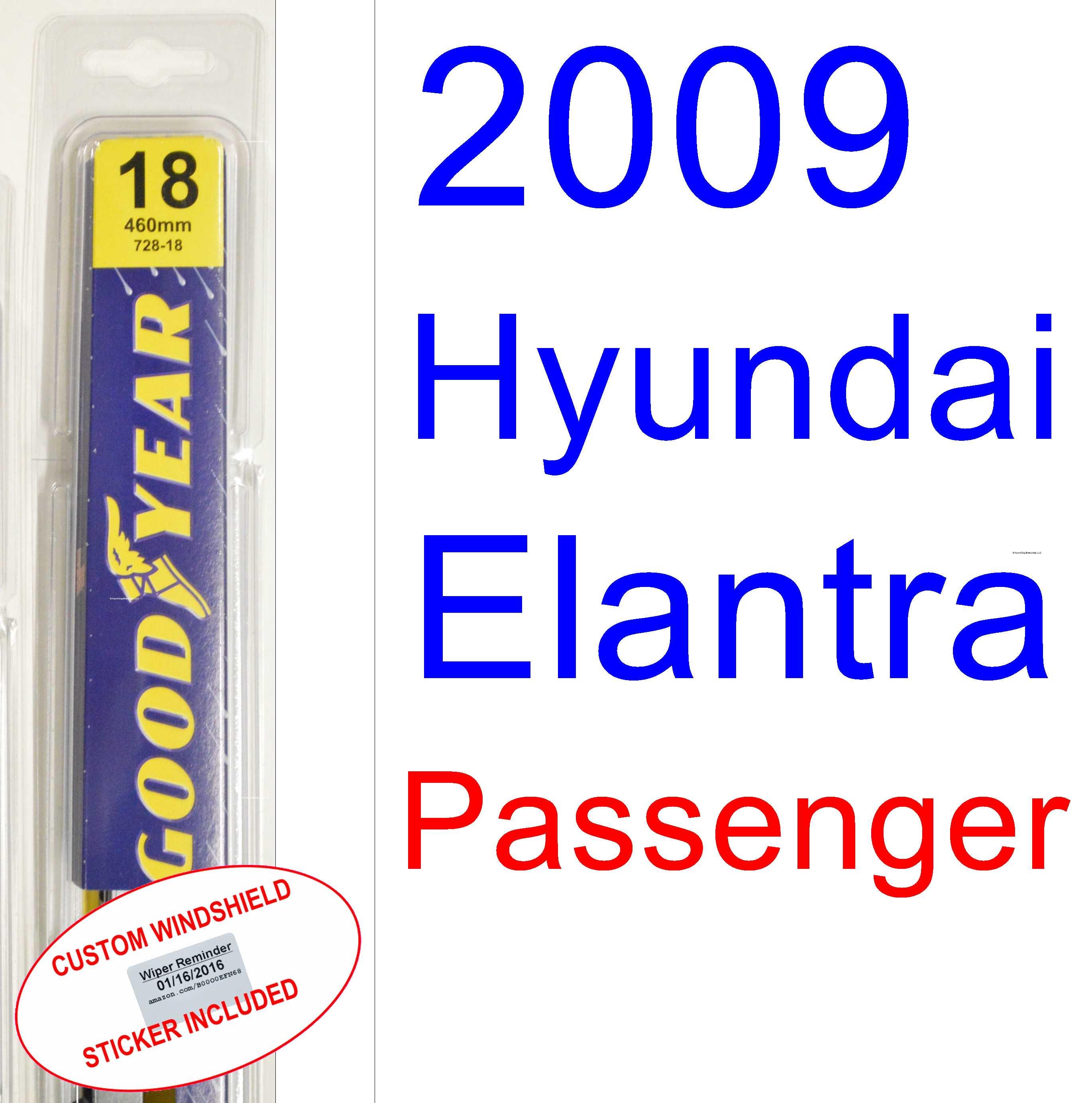 2009 Hyundai Elantra Touring Wiper Blade (Passenger)