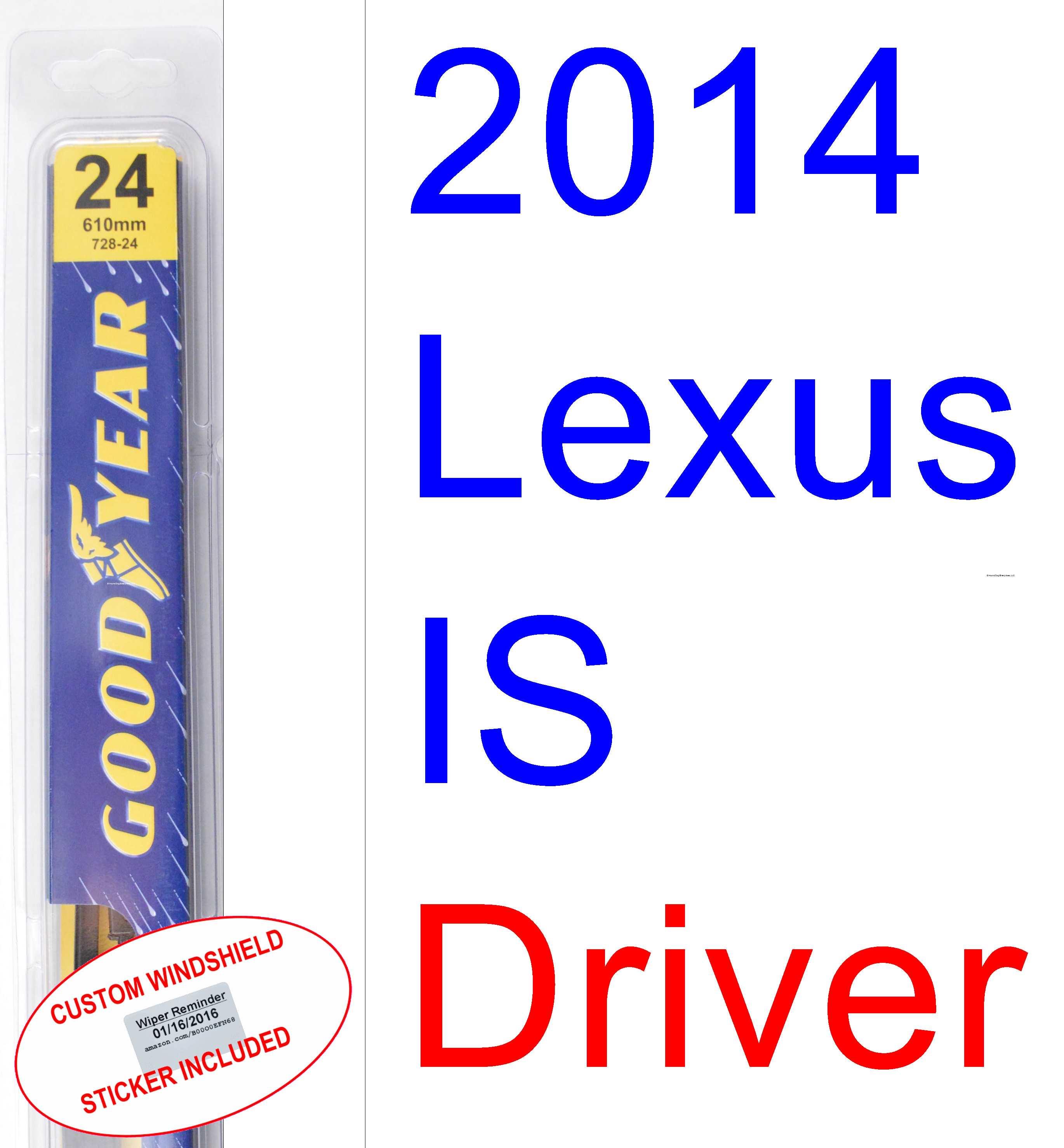 2014 Lexus IS Wiper Blade (Passenger)