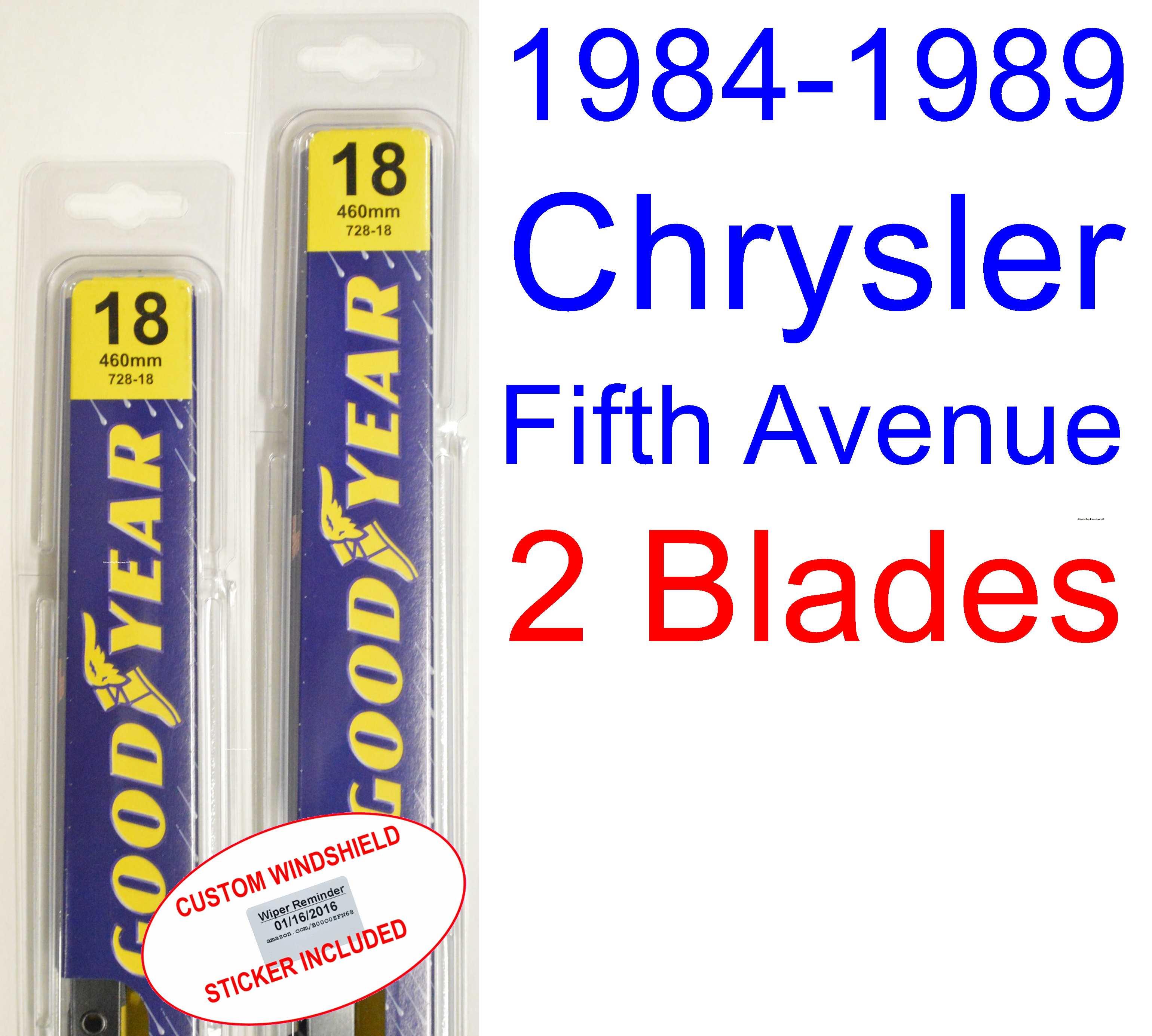 1984 1989 Chrysler Fifth Avenue Wiper Blade (Driver) (1985,1986,1987,1988)