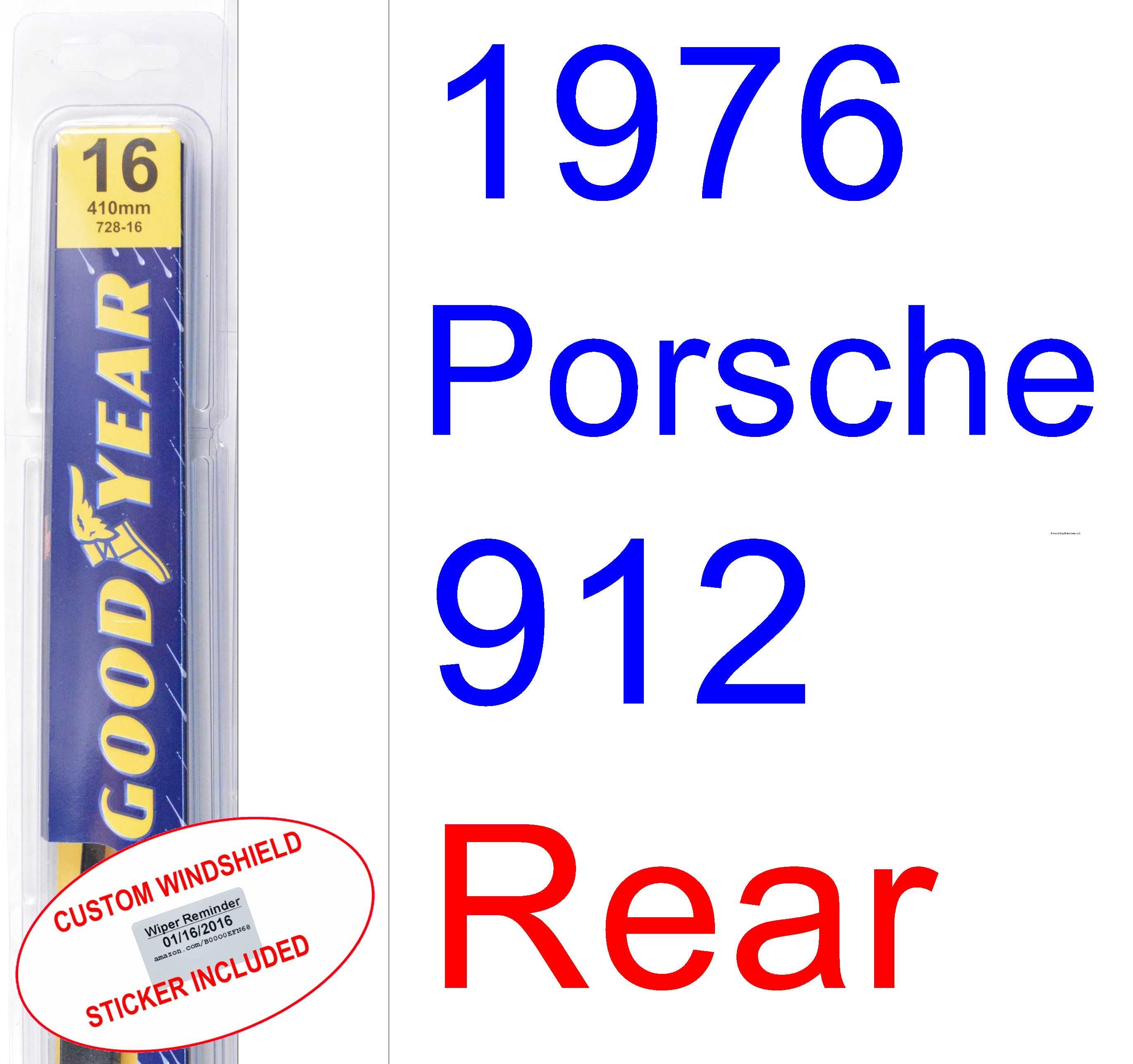 1976 Porsche 912 Replacement Wiper Blade Set/Kit (Set of 2 Blades)