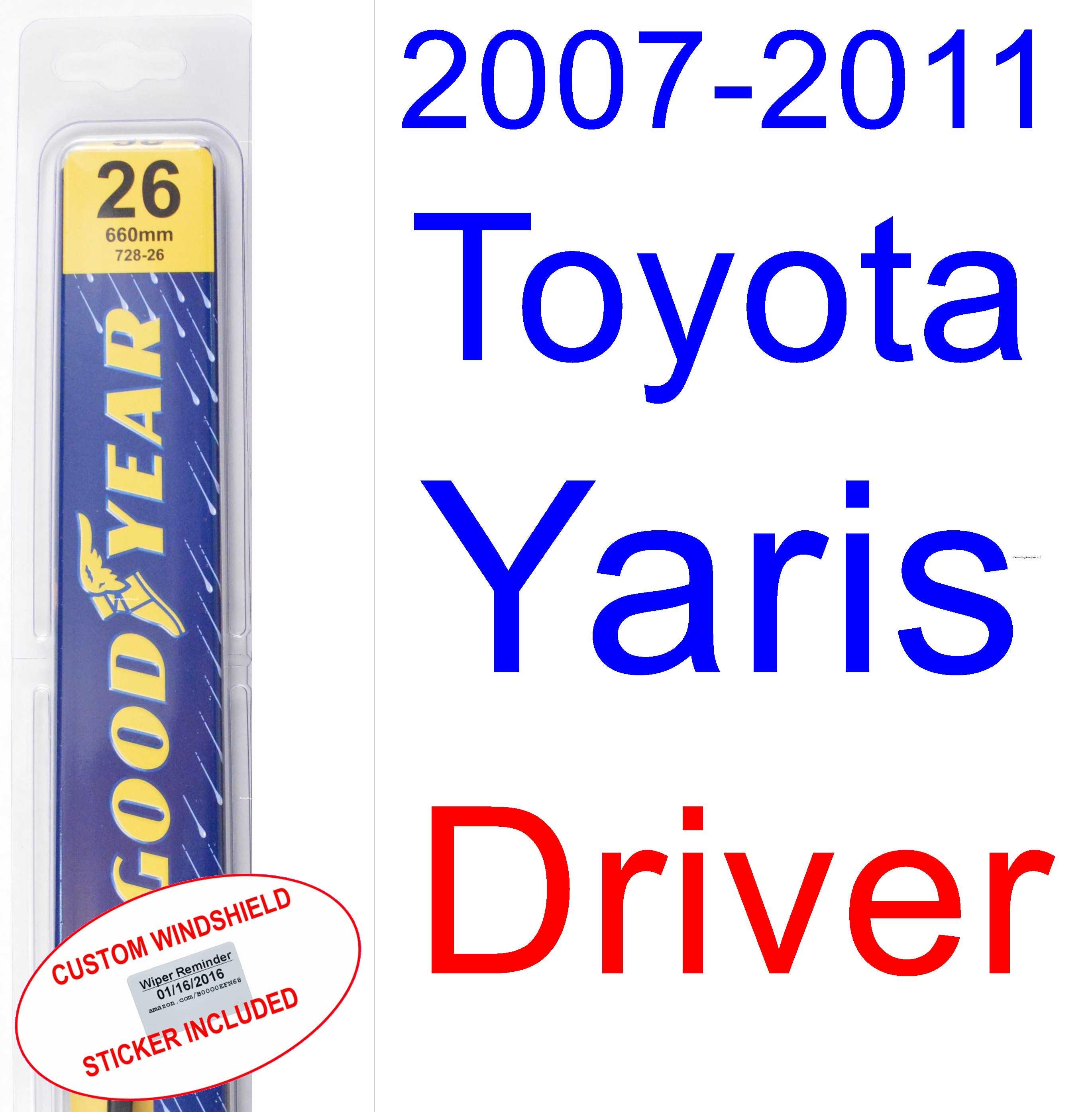 2007 2011 Toyota Yaris Wiper Blade (Driver) (2008,2009,2010)