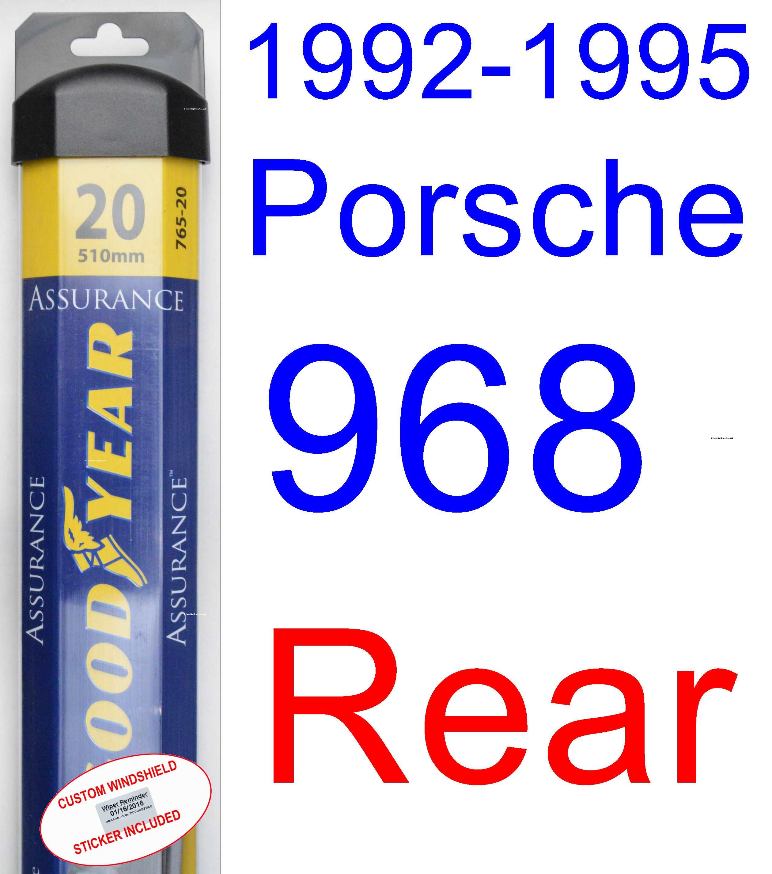 1992 1995 Porsche 968 Wiper Blade (Passenger) (Goodyear Wiper Blades Assurance) (1993,1994)