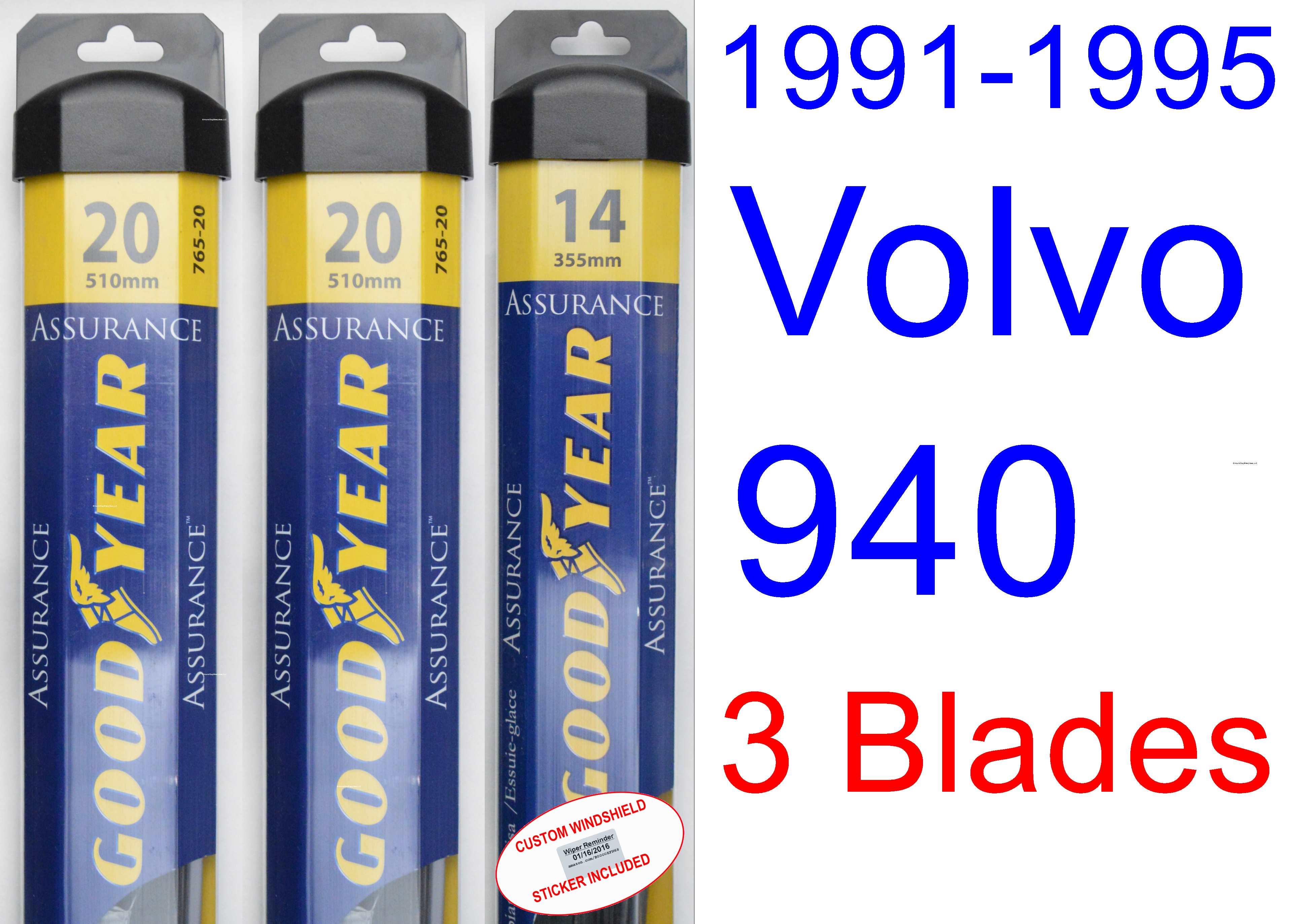 1991 1995 Volvo 940 Wiper Blade (Passenger) (Goodyear Wiper Blades Assurance) (1992,1993,1994)