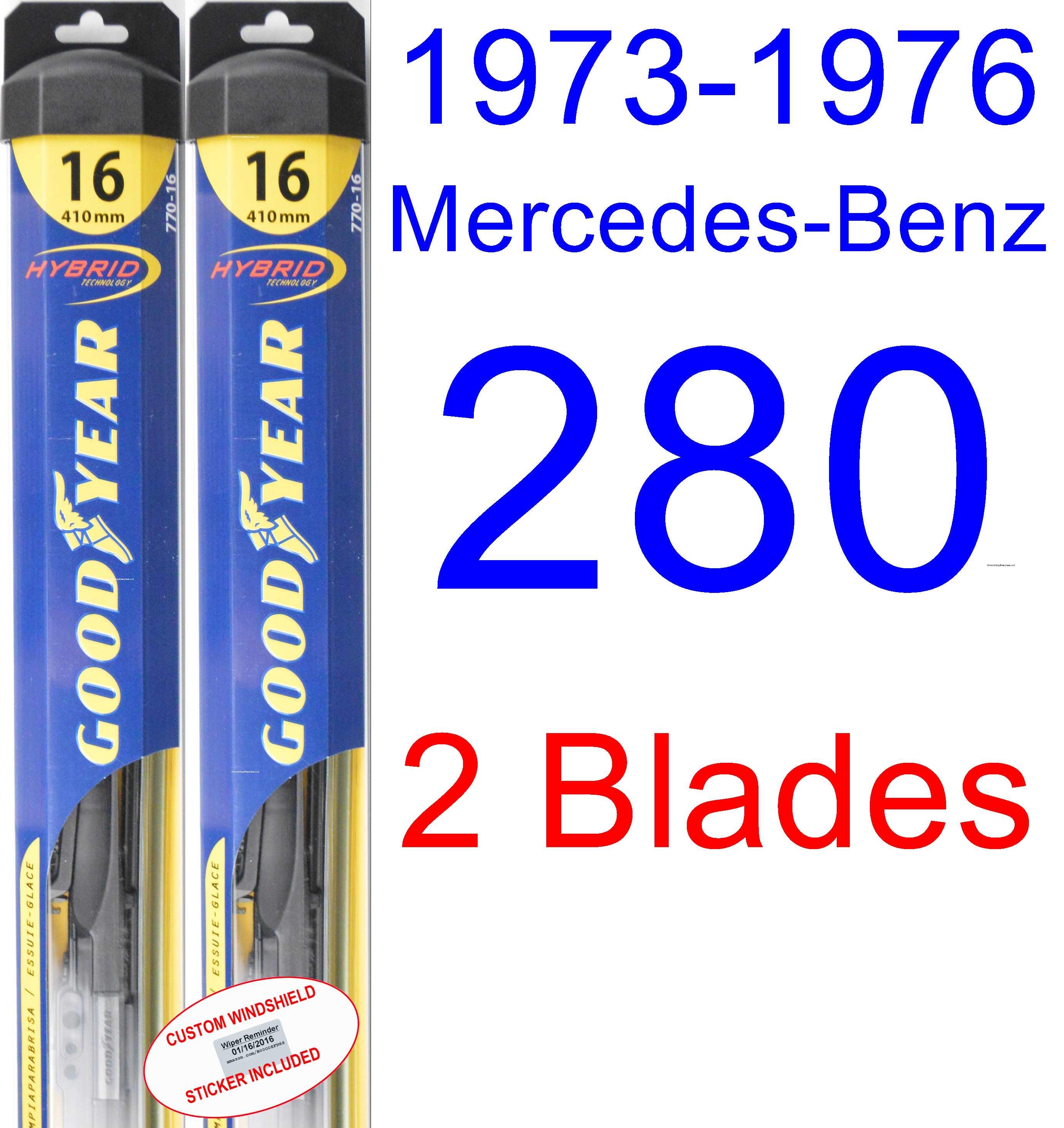 1973 1976 Mercedes Benz 280 Wiper Blade (Passenger) (Goodyear Wiper Blades Hybrid) (1974,1975)