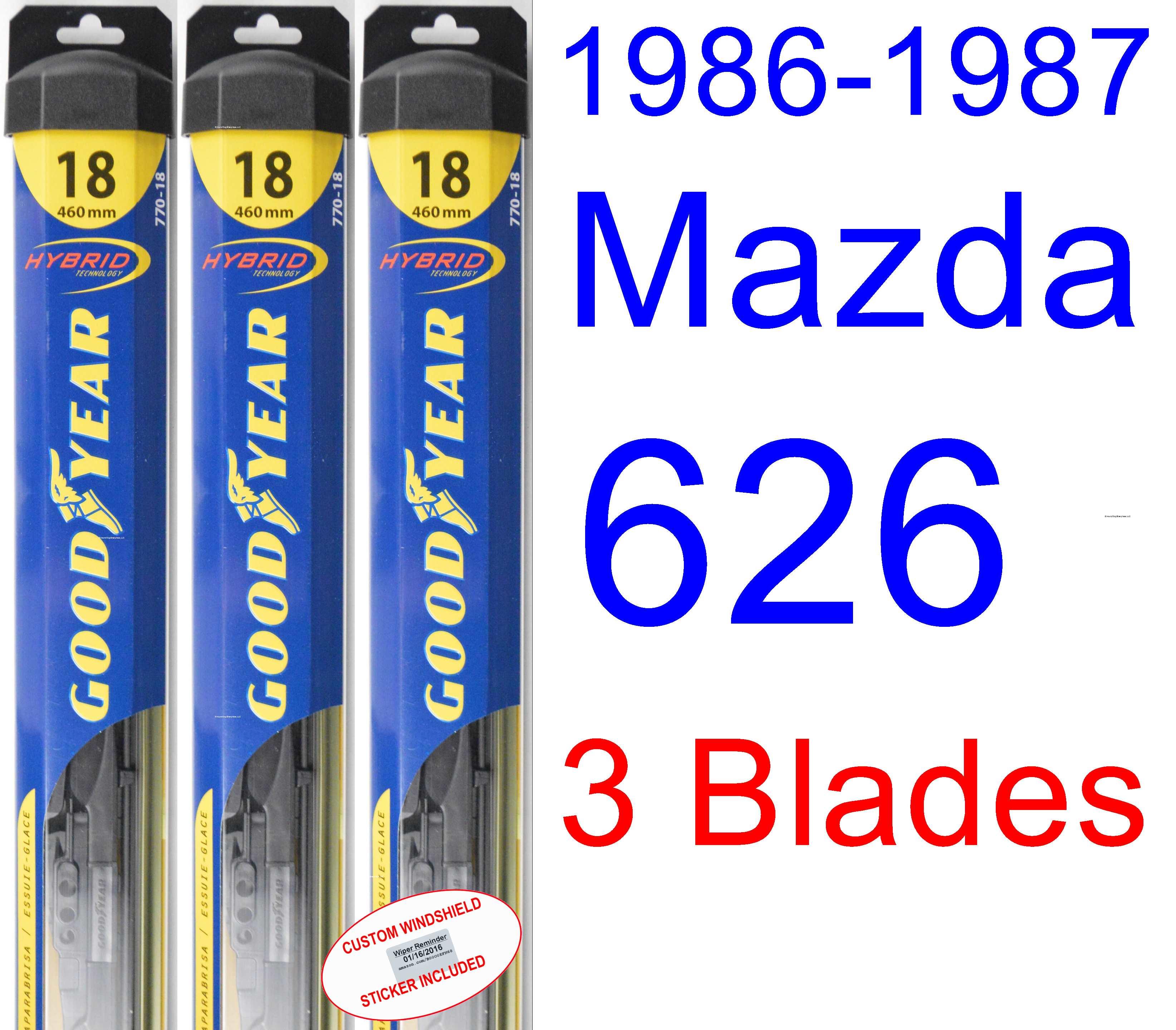 1986 1987 Mazda 626 Wiper Blade (Passenger) (Goodyear Wiper Blades Hybrid)
