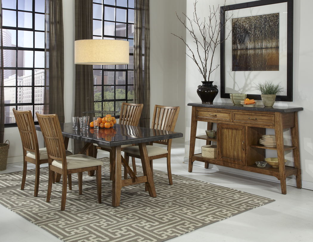 Janes Gallerie Lucca Reclaimed Bluestone 5 piece Dining Set