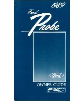 1989 Ford Probe Owners Manual User Guide Reference Operator Book Fuses Fluids