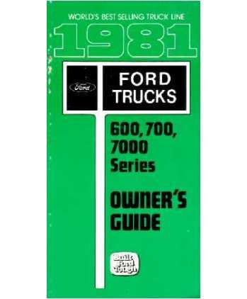 1981 Ford Medium Truck 600 700 7000 Owners Manual User Guide Operator Book Fuses