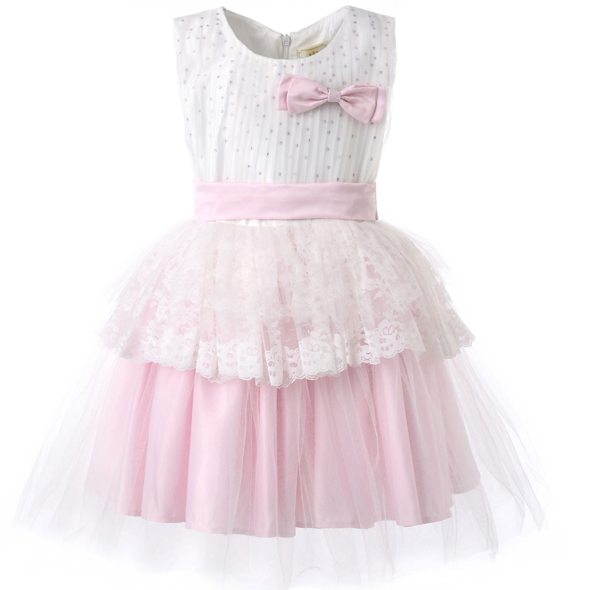 Hanakimi® Girl White Pink Holiday Party Dresses