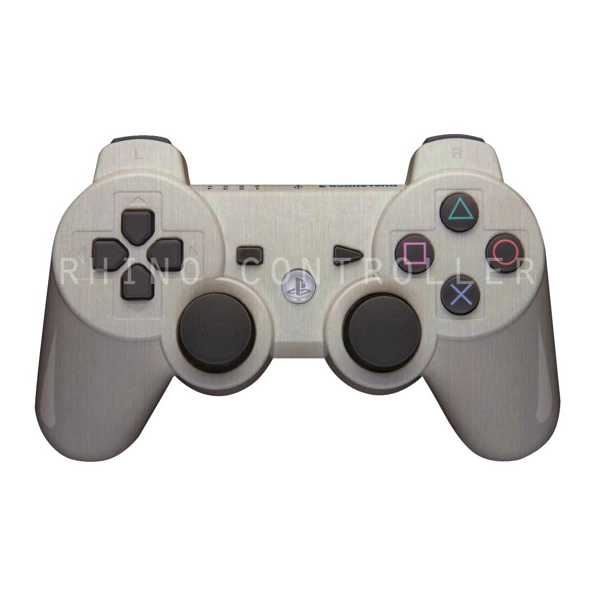 PS3 controller  Wireless Glossy  WTP 254 Bronze Brushed Aluminum Custom Painted  Without Mods