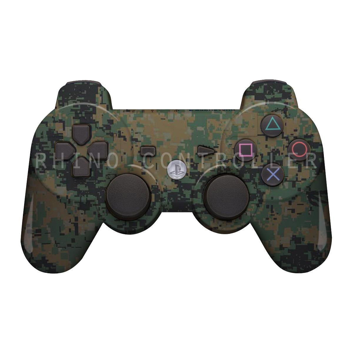 PS3 controller  Wireless Glossy  WTP 272 Tiger Stripe Woodland Digital Custom Painted  Without Mods