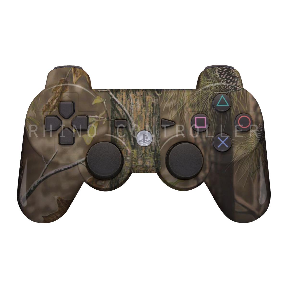 Custom PS3 controller Wireless Glossy  WTP 328 Longleaf Camo AT Green Custom Painted