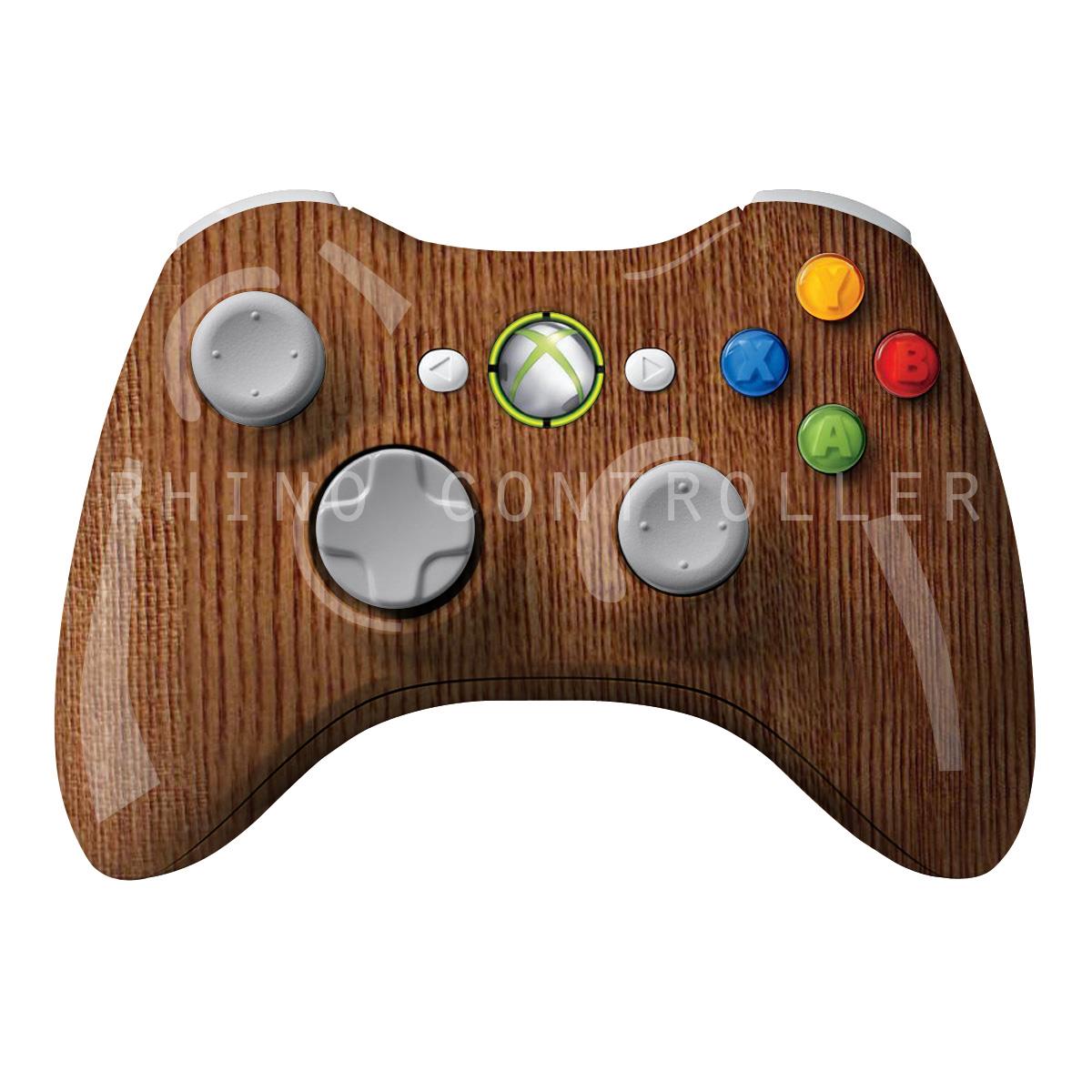 XBOX 360 controller Wireless Glossy WTP 177 Teakwood Custom Painted  Without Mods