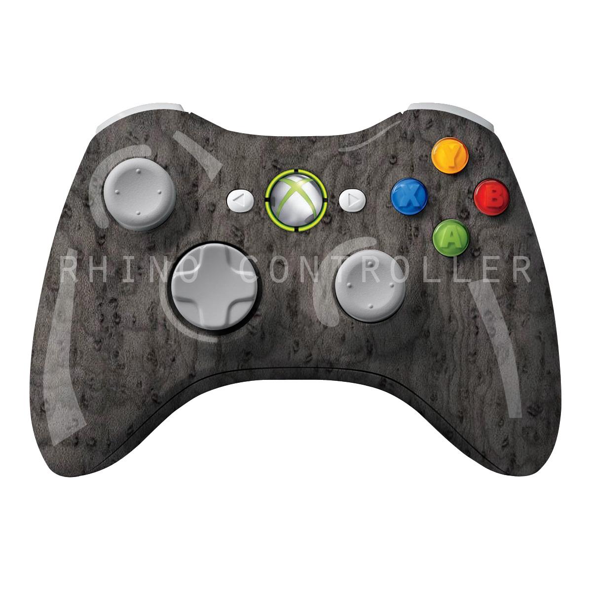 Custom XBOX 360 controller Wireless Glossy WTP 377 Silver Burl Custom Painted