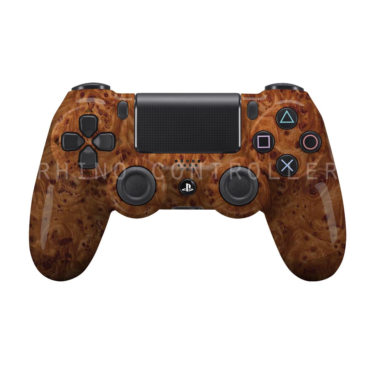 PS4 controller  Wireless Glossy  WTP 226 Brown Birdseye Custom Painted  Without Mods