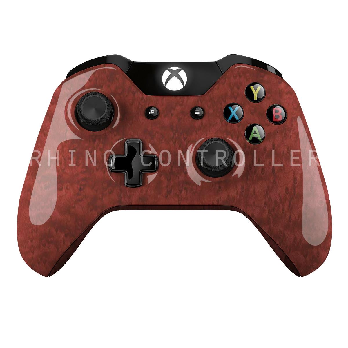 Custom XBOX One controller Wireless Glossy WTP 624 Burgundy Burl Custom Painted