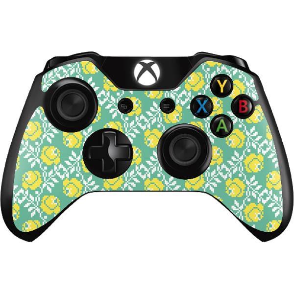 XboxOne Custom UN MODDED Controller "Exclusive Design   Yellow Blue Flowers"