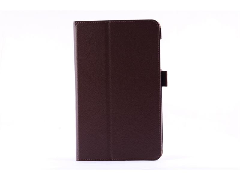 Moonmini Acer Iconia Tab 8 A1 840 FHD Litchi Grain PU Leather Folding Stand Flip Folio Case Cover with Pen Holder (Coffee)