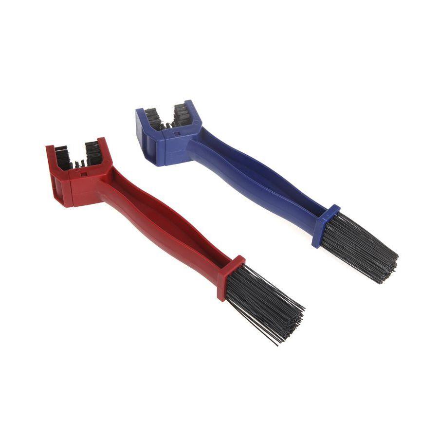 Cycling Motorcycle Bicycle Chain Crankset Brush Cleaner Cleaning Tool Red