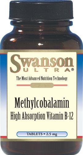 Swanson Methylcobalamin High Absorption B 12 2.5 mg 60 Tabs